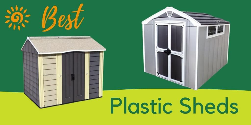 couple of plastic sheds
