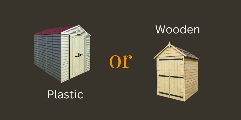 Plastic or wooden shed
